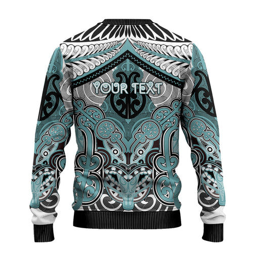 Aotearoa Iwi Ngati Paoa Personalised Ugly Christmas Sweater Maori Kowhaiwhai Pattern