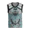 Aotearoa Iwi Ngati Paoa Personalised Christmas Knitted V-Neck Vest Maori Kowhaiwhai Pattern