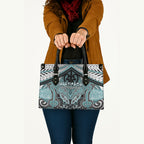 Aotearoa Iwi Ngati Paoa Leather Bag Maori Kowhaiwhai Pattern