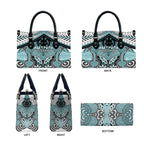 Aotearoa Iwi Ngati Paoa Leather Bag Maori Kowhaiwhai Pattern