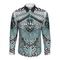 Aotearoa Iwi Ngati Paoa Personalised Long Sleeve Button Shirt Maori Kowhaiwhai Pattern