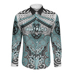 Aotearoa Iwi Ngati Paoa Personalised Long Sleeve Button Shirt Maori Kowhaiwhai Pattern