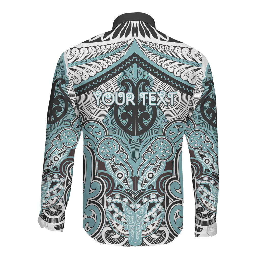Aotearoa Iwi Ngati Paoa Personalised Long Sleeve Button Shirt Maori Kowhaiwhai Pattern