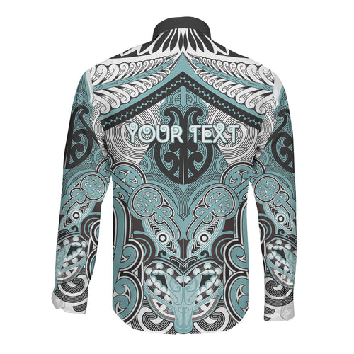 Aotearoa Iwi Ngati Paoa Personalised Long Sleeve Button Shirt Maori Kowhaiwhai Pattern