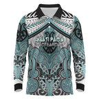 Aotearoa Iwi Ngati Paoa Personalised Long Sleeve Polo Shirt Maori Kowhaiwhai Pattern