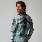 Aotearoa Iwi Ngati Paoa Personalised Long Sleeve Polo Shirt Maori Kowhaiwhai Pattern