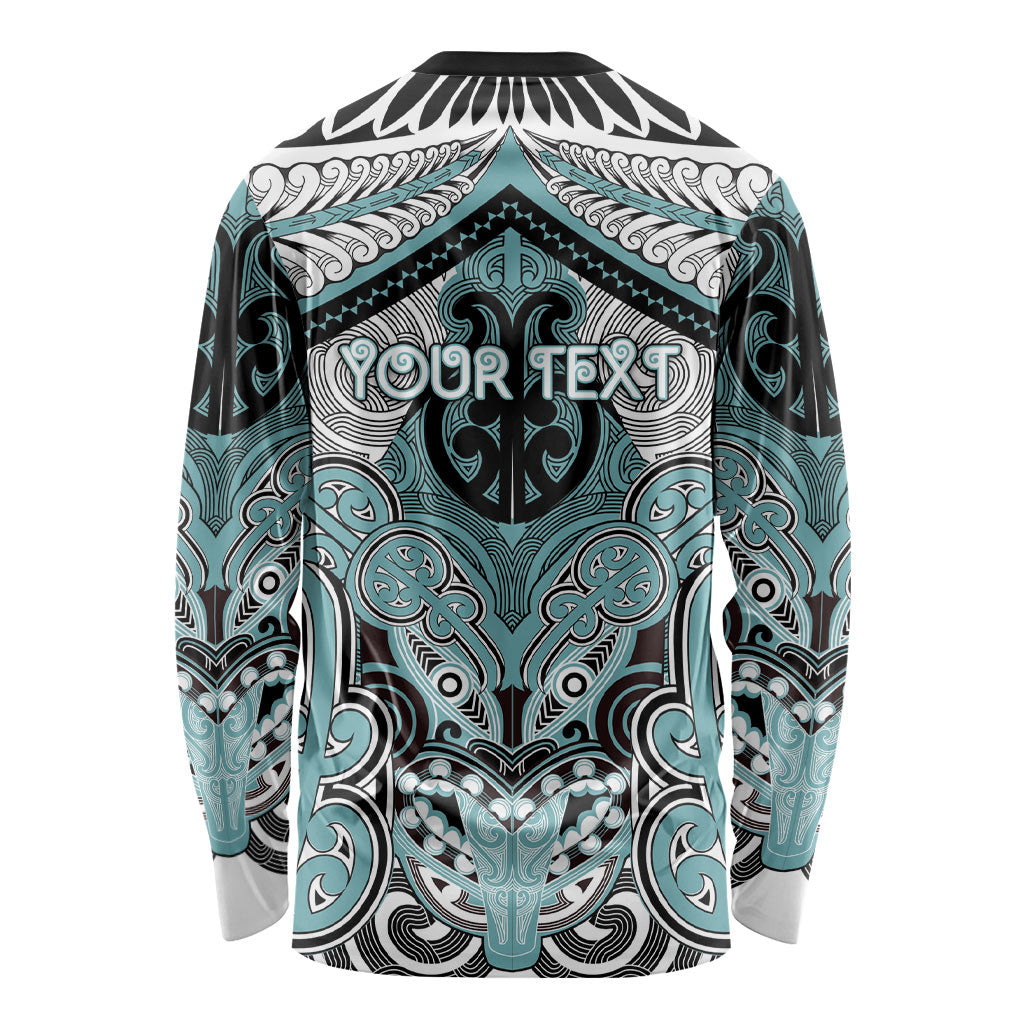 Aotearoa Iwi Ngati Paoa Personalised Long Sleeve Shirt Maori Kowhaiwhai Pattern