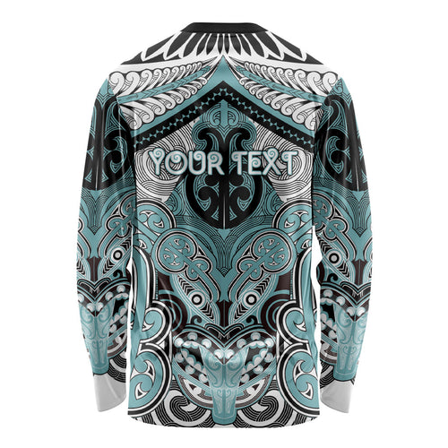 Aotearoa Iwi Ngati Paoa Personalised Long Sleeve Shirt Maori Kowhaiwhai Pattern