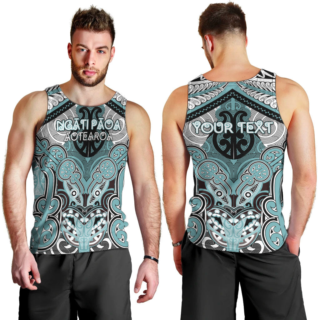 Aotearoa Iwi Ngati Paoa Personalised Men Tank Top Maori Kowhaiwhai Pattern
