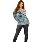 Aotearoa Iwi Ngati Paoa Personalised Off Shoulder Sweater Maori Kowhaiwhai Pattern