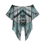 Aotearoa Iwi Ngati Paoa Personalised Off Shoulder Wrap Waist Top Maori Kowhaiwhai Pattern