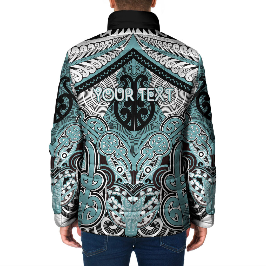 Aotearoa Iwi Ngati Paoa Personalised Padded Jacket Maori Kowhaiwhai Pattern