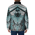 Aotearoa Iwi Ngati Paoa Personalised Padded Jacket Maori Kowhaiwhai Pattern