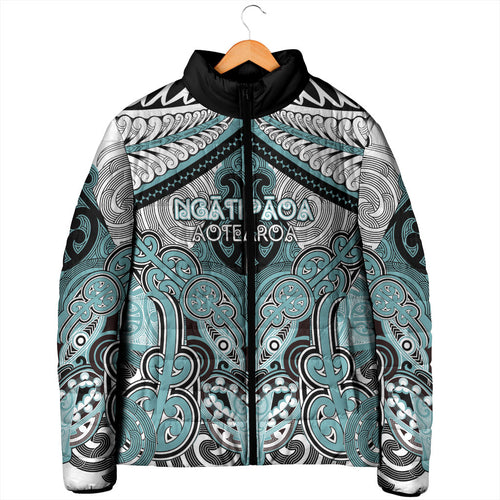 Aotearoa Iwi Ngati Paoa Personalised Padded Jacket Maori Kowhaiwhai Pattern