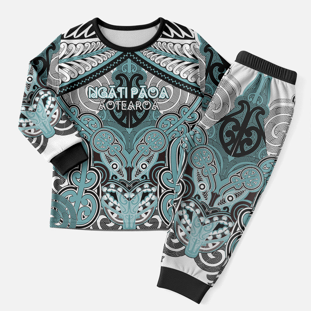 Aotearoa Iwi Ngati Paoa Personalised Christmas Pajama Set Maori Kowhaiwhai Pattern