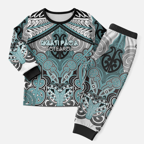 Aotearoa Iwi Ngati Paoa Personalised Christmas Pajama Set Maori Kowhaiwhai Pattern