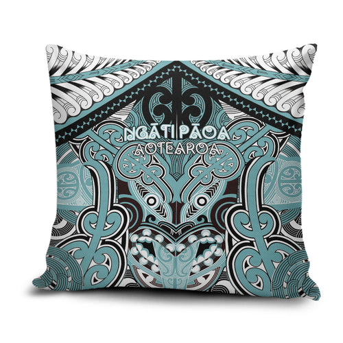 Aotearoa Iwi Ngati Paoa Pillow Cover Maori Kowhaiwhai Pattern