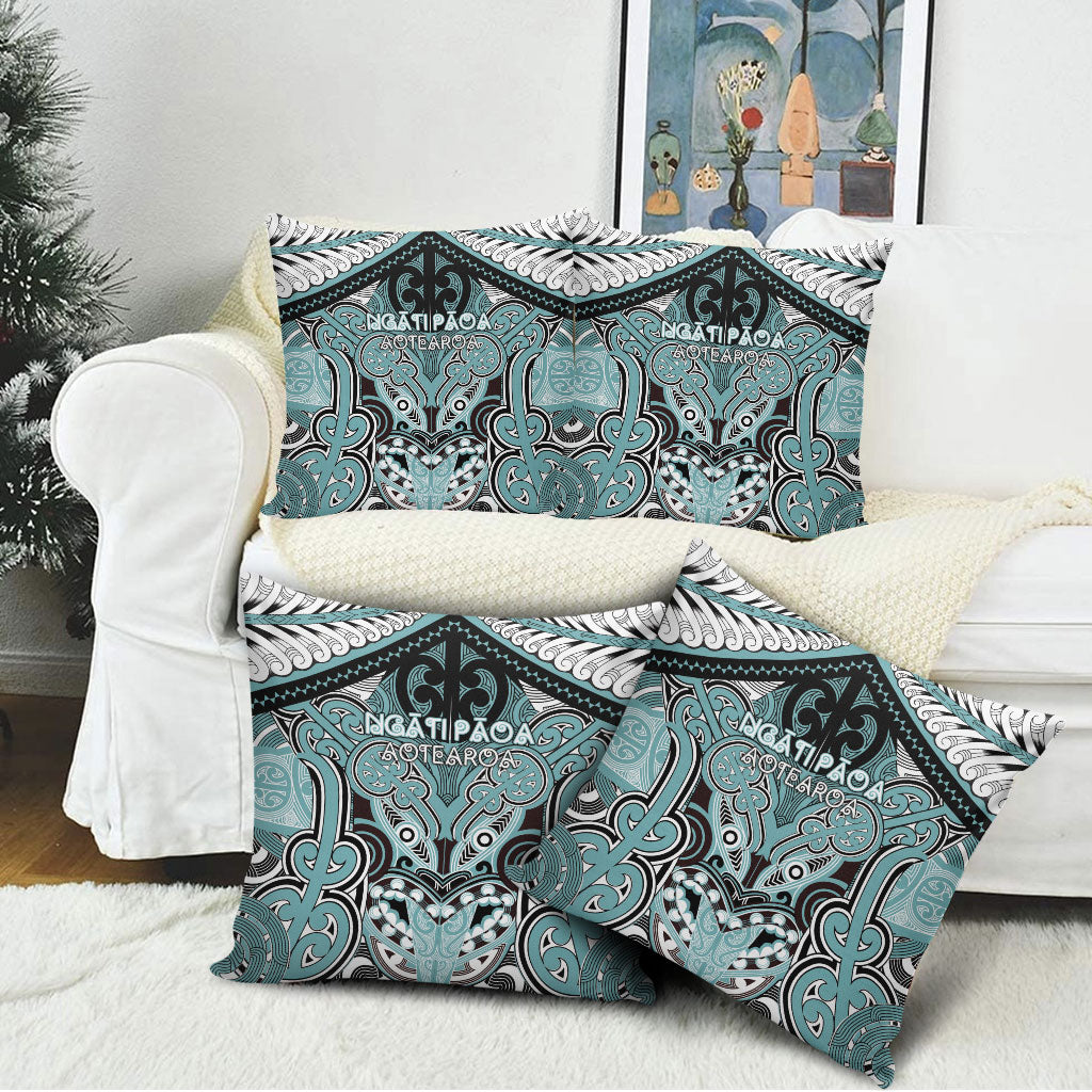 Aotearoa Iwi Ngati Paoa Pillow Cover Maori Kowhaiwhai Pattern
