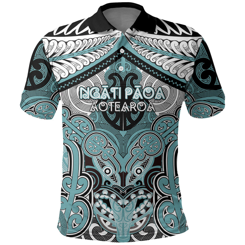 Aotearoa Iwi Ngati Paoa Personalised Polo Shirt Maori Kowhaiwhai Pattern