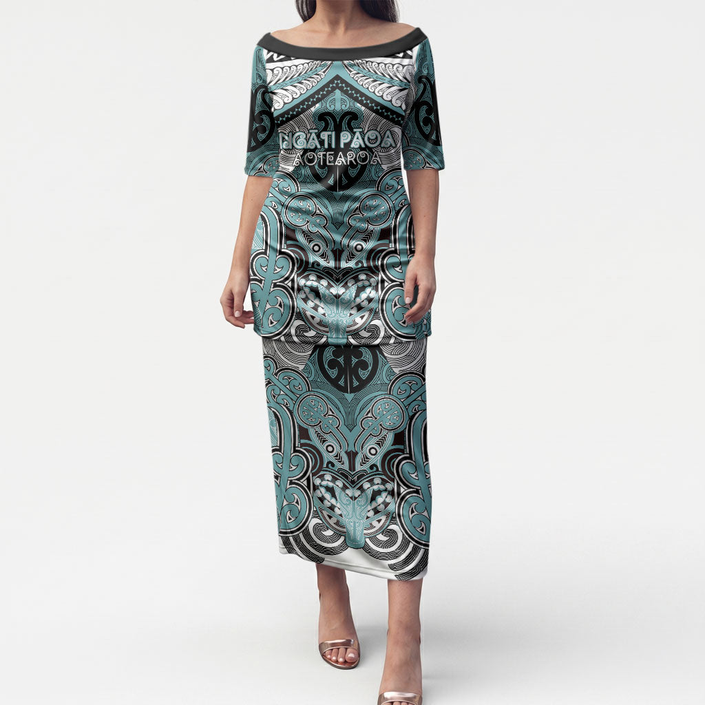 Aotearoa Iwi Ngati Paoa Personalised Puletasi Maori Kowhaiwhai Pattern