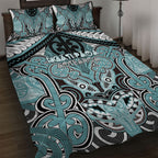 Aotearoa Iwi Ngati Paoa Quilt Bed Set Maori Kowhaiwhai Pattern