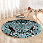 Aotearoa Iwi Ngati Paoa Round Carpet Maori Kowhaiwhai Pattern
