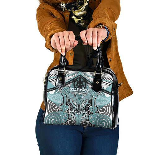 Aotearoa Iwi Ngati Paoa Shoulder Handbag Maori Kowhaiwhai Pattern