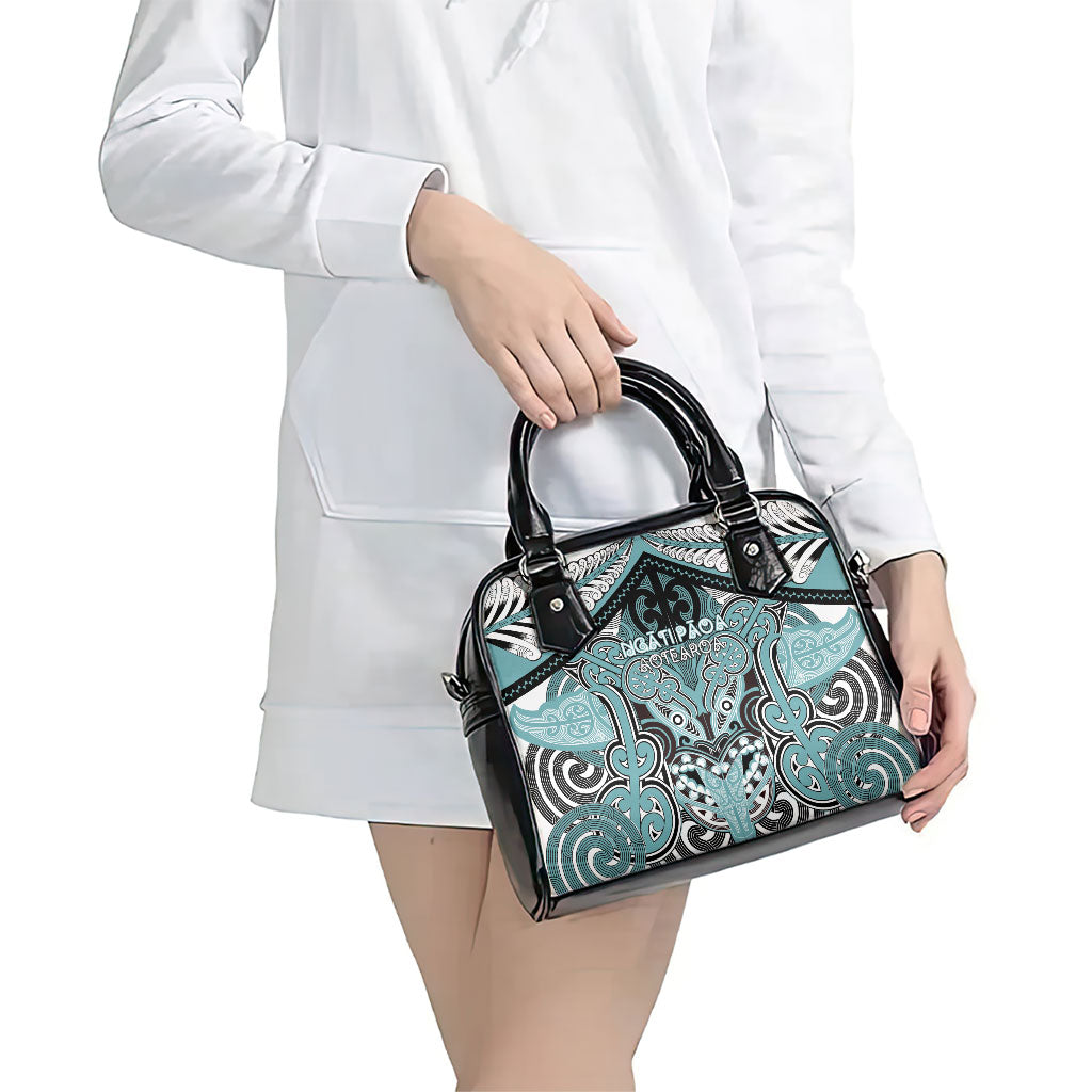 Aotearoa Iwi Ngati Paoa Shoulder Handbag Maori Kowhaiwhai Pattern