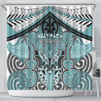 Aotearoa Iwi Ngati Paoa Shower Curtain Maori Kowhaiwhai Pattern
