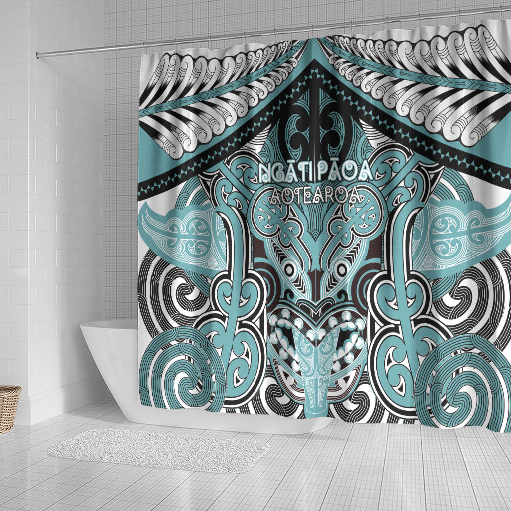 Aotearoa Iwi Ngati Paoa Shower Curtain Maori Kowhaiwhai Pattern