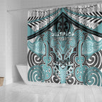 Aotearoa Iwi Ngati Paoa Shower Curtain Maori Kowhaiwhai Pattern