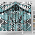 Aotearoa Iwi Ngati Paoa Shower Curtain Maori Kowhaiwhai Pattern