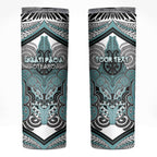 Aotearoa Iwi Ngati Paoa Personalised Skinny Tumbler Maori Kowhaiwhai Pattern