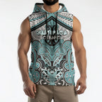 Aotearoa Iwi Ngati Paoa Personalised Sleeveless Hoodie Maori Kowhaiwhai Pattern