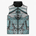 Aotearoa Iwi Ngati Paoa Personalised Sleeveless Puffer Jacket Maori Kowhaiwhai Pattern