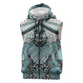 Aotearoa Iwi Ngati Paoa Personalised Sleeveless Zip Hoodie Maori Kowhaiwhai Pattern