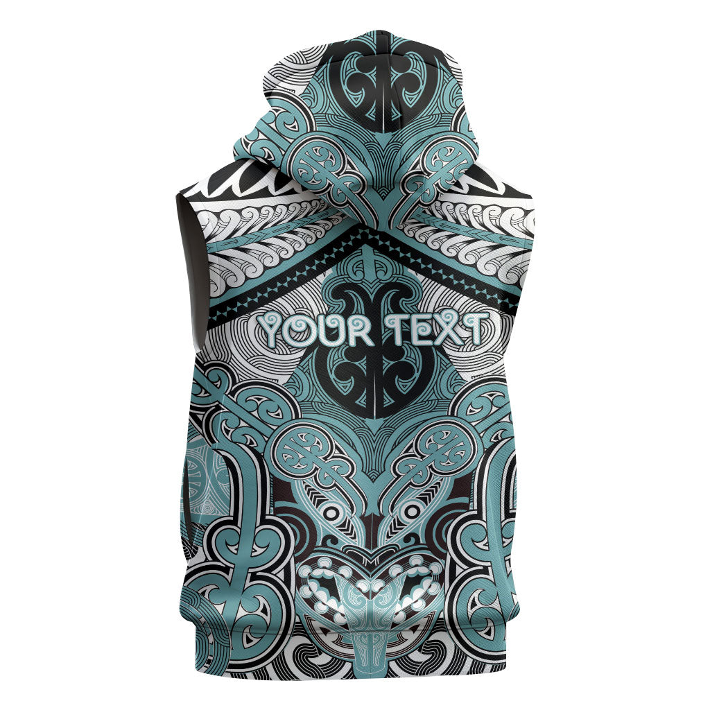 Aotearoa Iwi Ngati Paoa Personalised Sleeveless Zip Hoodie Maori Kowhaiwhai Pattern