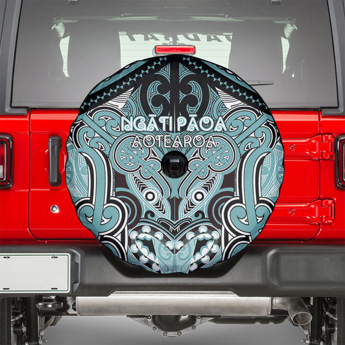 Aotearoa Iwi Ngati Paoa Spare Tire Cover Maori Kowhaiwhai Pattern