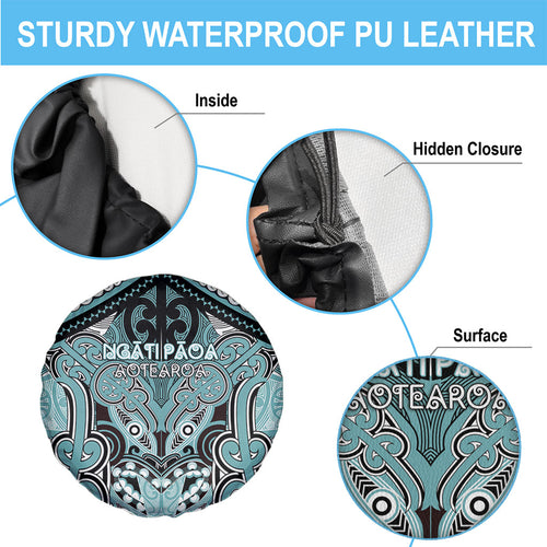 Aotearoa Iwi Ngati Paoa Spare Tire Cover Maori Kowhaiwhai Pattern