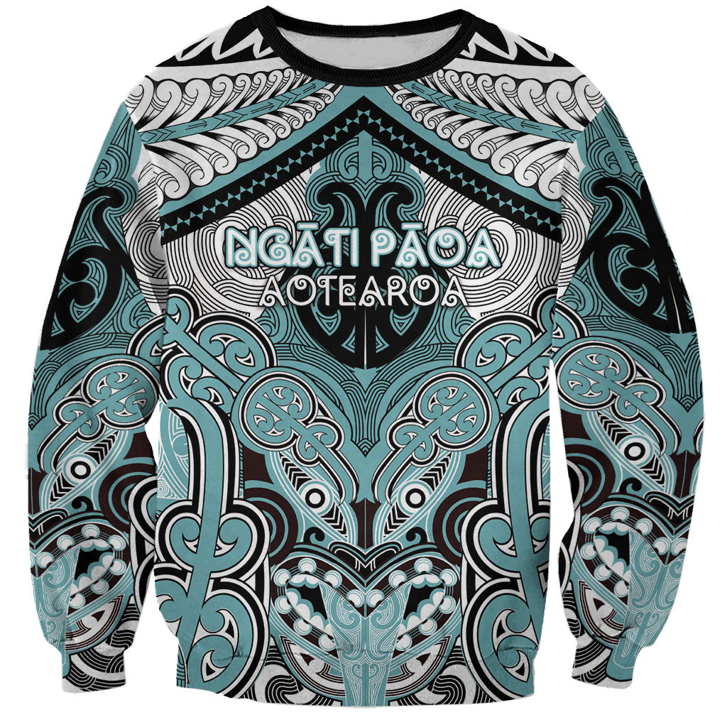Aotearoa Iwi Ngati Paoa Personalised Sweatshirt Maori Kowhaiwhai Pattern