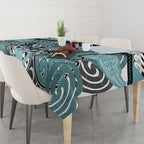 Aotearoa Iwi Ngati Paoa Tablecloth Maori Kowhaiwhai Pattern