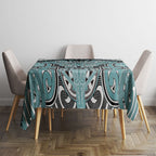 Aotearoa Iwi Ngati Paoa Tablecloth Maori Kowhaiwhai Pattern