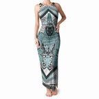Aotearoa Iwi Ngati Paoa Personalised Tank Maxi Dress Maori Kowhaiwhai Pattern