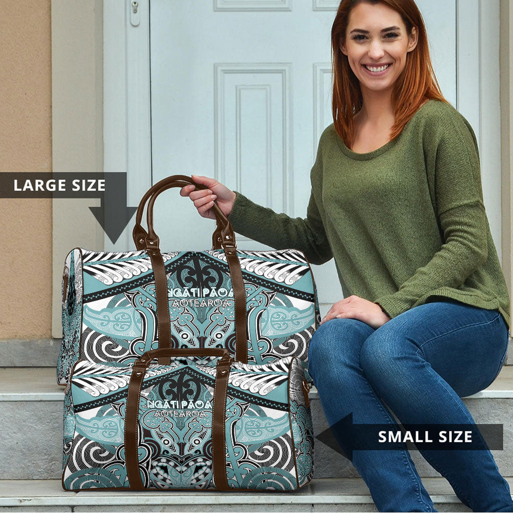 Aotearoa Iwi Ngati Paoa Travel Bag Maori Kowhaiwhai Pattern
