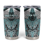 Aotearoa Iwi Ngati Paoa Personalised Tumbler Cup Maori Kowhaiwhai Pattern