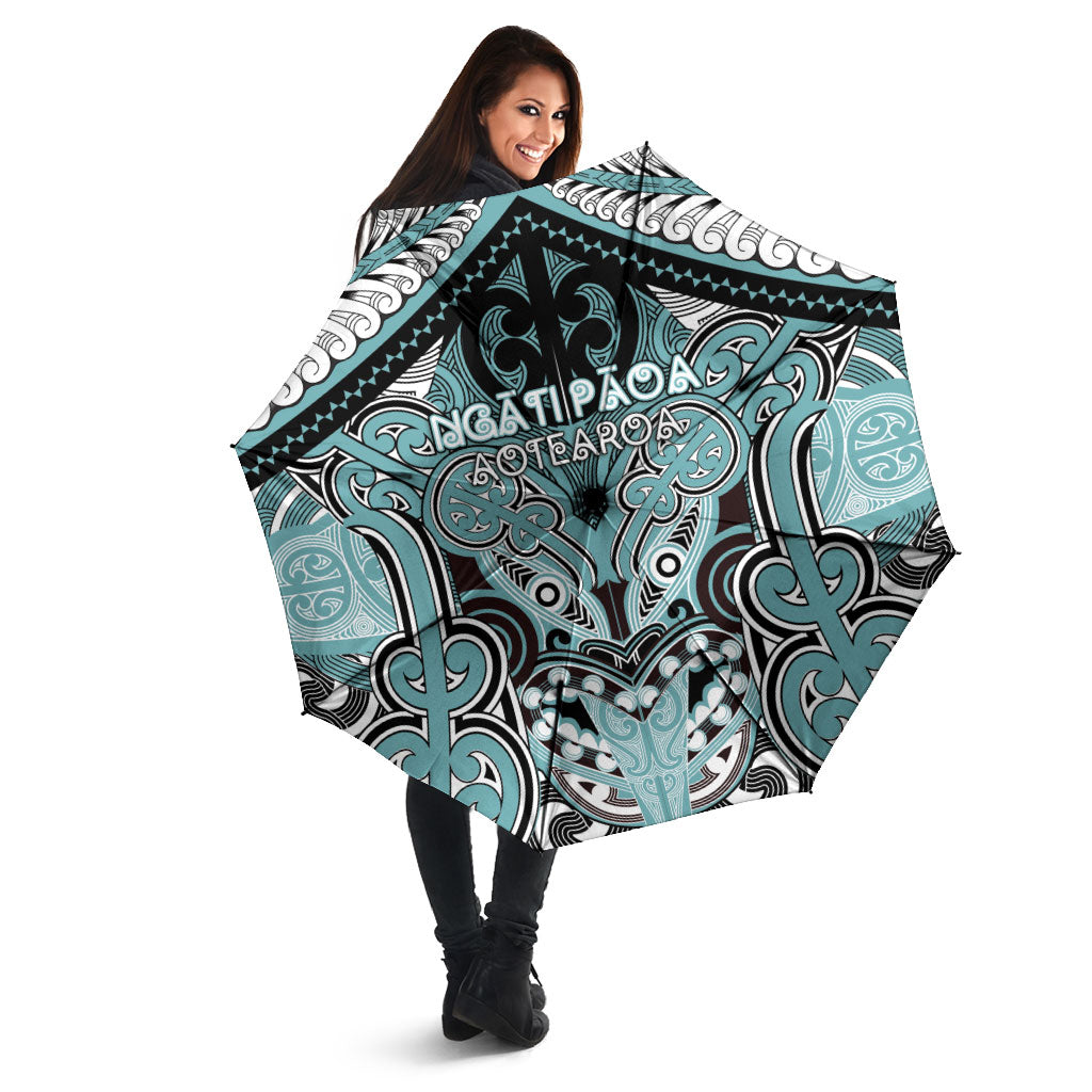 Aotearoa Iwi Ngati Paoa Umbrella Maori Kowhaiwhai Pattern