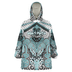 Aotearoa Iwi Ngati Paoa Personalised Wearable Blanket Hoodie Maori Kowhaiwhai Pattern