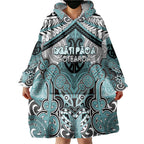 Aotearoa Iwi Ngati Paoa Personalised Wearable Blanket Hoodie Maori Kowhaiwhai Pattern
