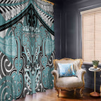 Aotearoa Iwi Ngati Paoa Window Curtain Maori Kowhaiwhai Pattern