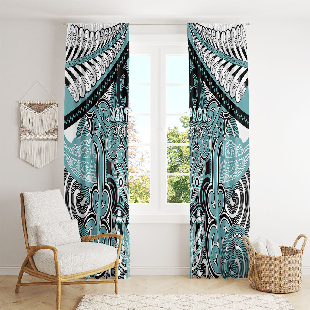 Aotearoa Iwi Ngati Paoa Window Curtain Maori Kowhaiwhai Pattern